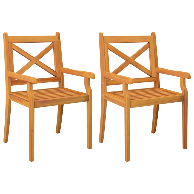 vidaXL Solid Acacia Wood Medium Durable Garden Dining Set in Natural/Brown