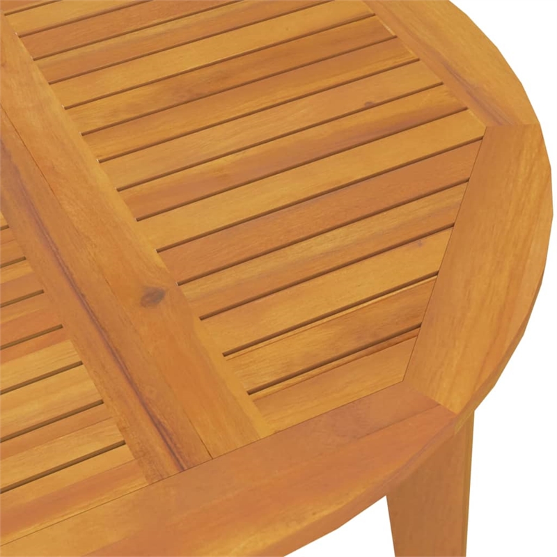 vidaXL Solid Acacia Wood Medium Durable Garden Dining Set in Natural/Brown