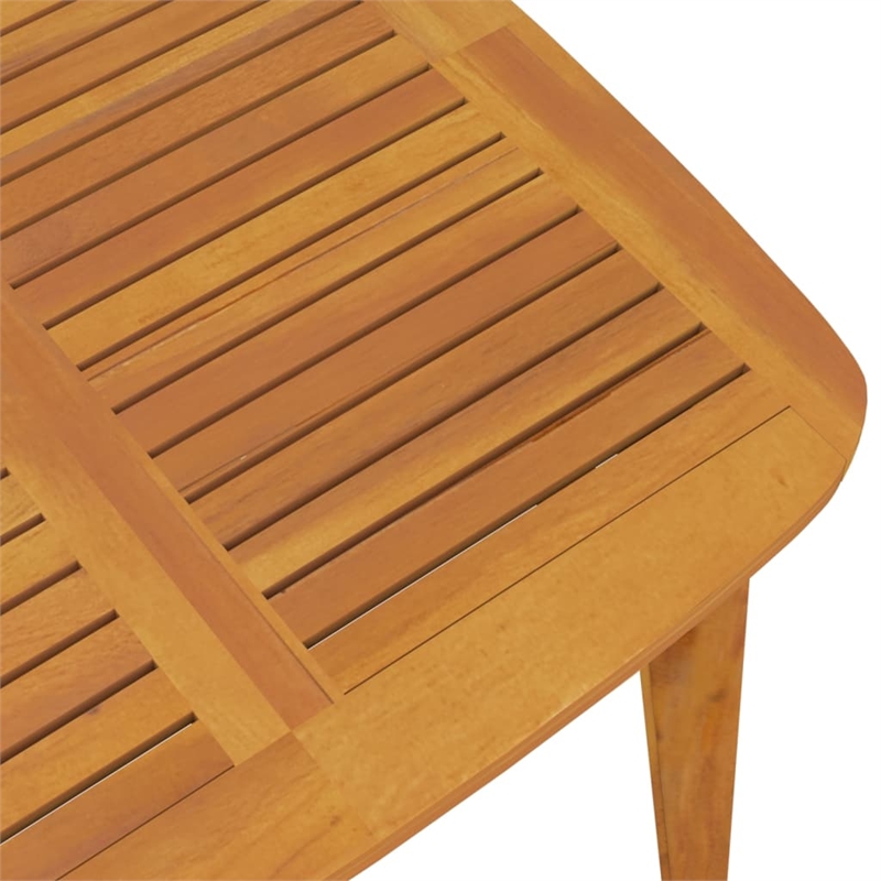 vidaXL Solid Acacia Wood Medium Durable Garden Dining Set in Natural/Brown