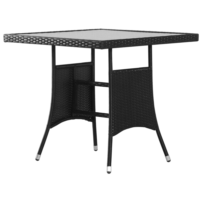 vidaXL Garden Dining Set in Black/Cream White