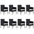 vidaXL Garden Dining Set in Black/Cream White