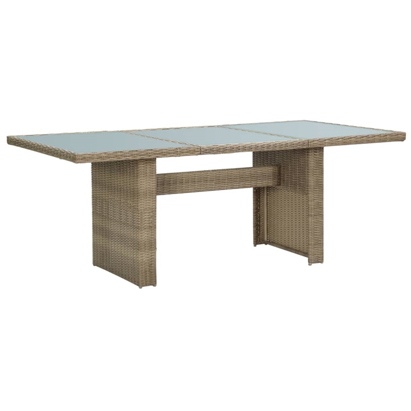 vidaXL Dining Set in Brown and Cream White