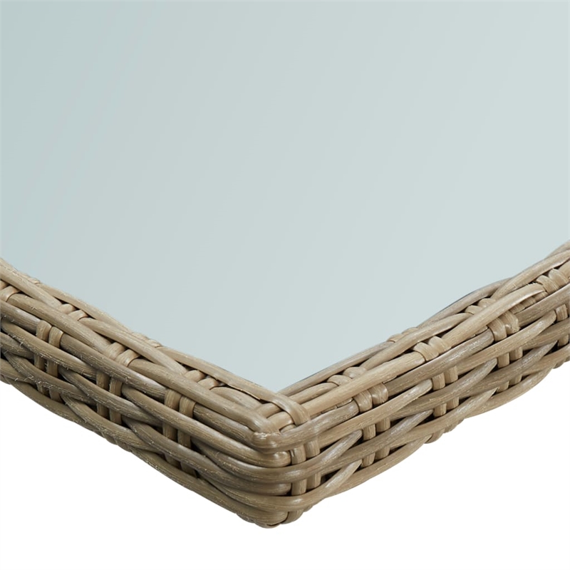 vidaXL Dining Set in Brown and Dark Gray