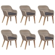 vidaXL Dining Set in Brown and Dark Gray