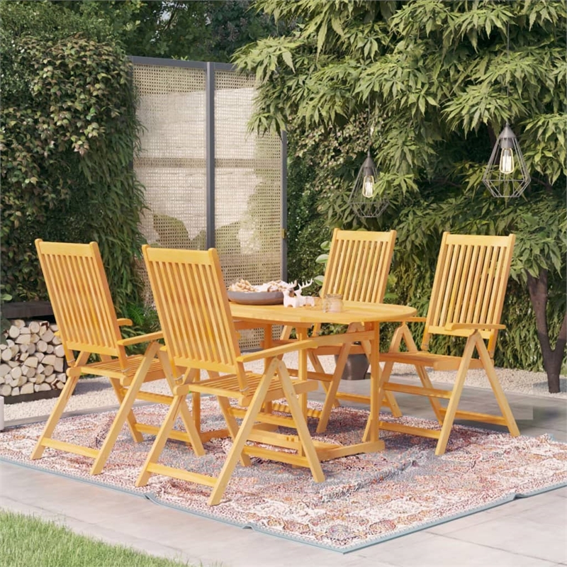 vidaXL Garden Dining Set Warm Teak Solid Teak Wood Large