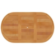 vidaXL Garden Dining Set Warm Teak Solid Teak Wood Large