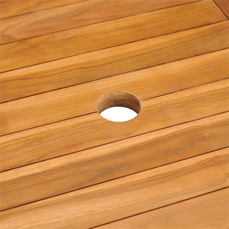 vidaXL Garden Dining Set Warm Teak Solid Teak Wood Large