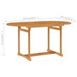 vidaXL Garden Dining Set Warm Teak Solid Teak Wood Large