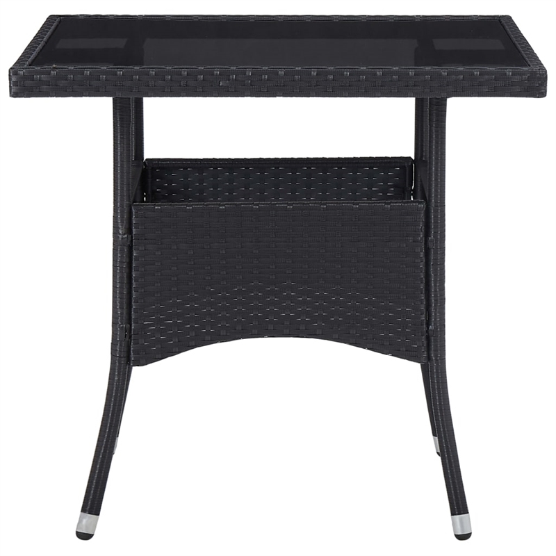 vidaXL Dining Set in Black and Brown