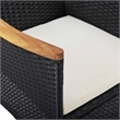 vidaXL Dining Set in Black and Brown