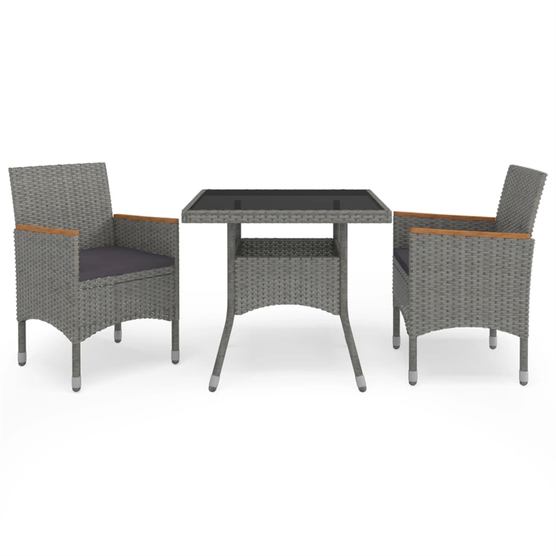 vidaXL Dining Set in Gray and Brown