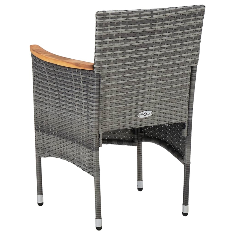 vidaXL Dining Set in Gray and Brown