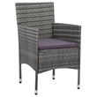 vidaXL 5 Piece Dining Set in Gray and Brown