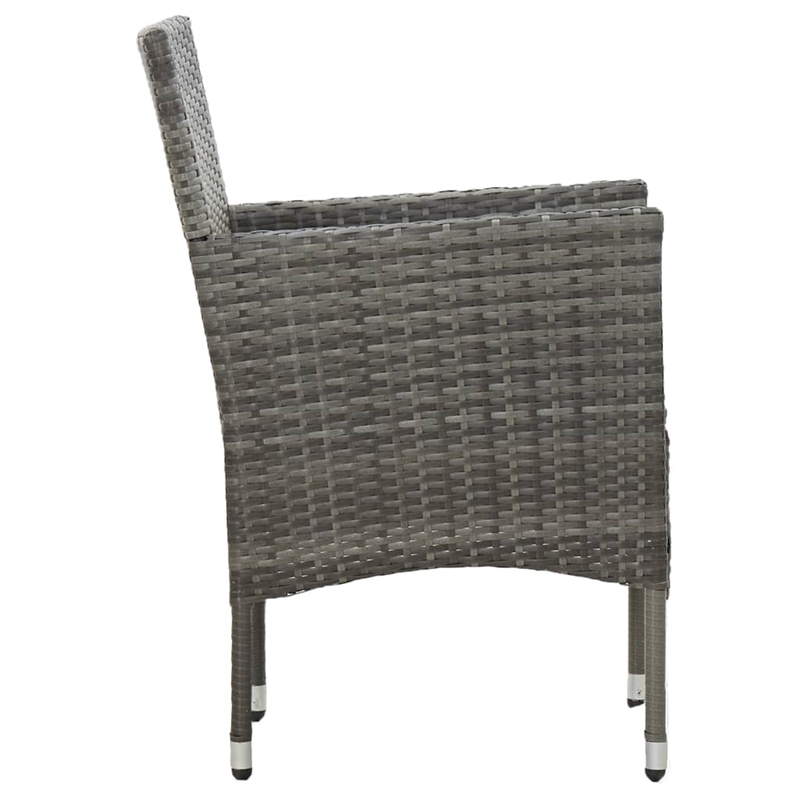 vidaXL 5 Piece Dining Set in Gray and Brown