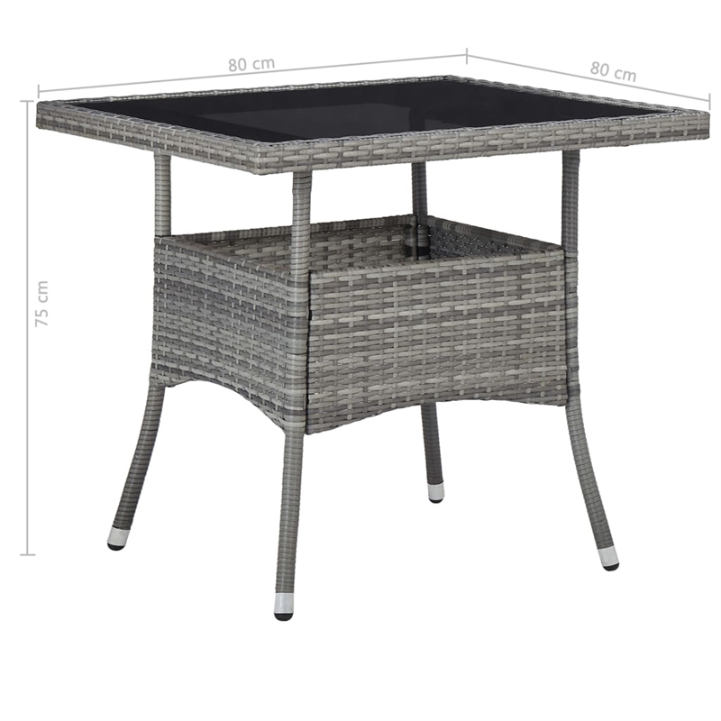 vidaXL 5 Piece Dining Set in Gray/Black/Brown