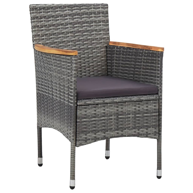 vidaXL 5 Piece Dining Set in Gray/Black/Brown