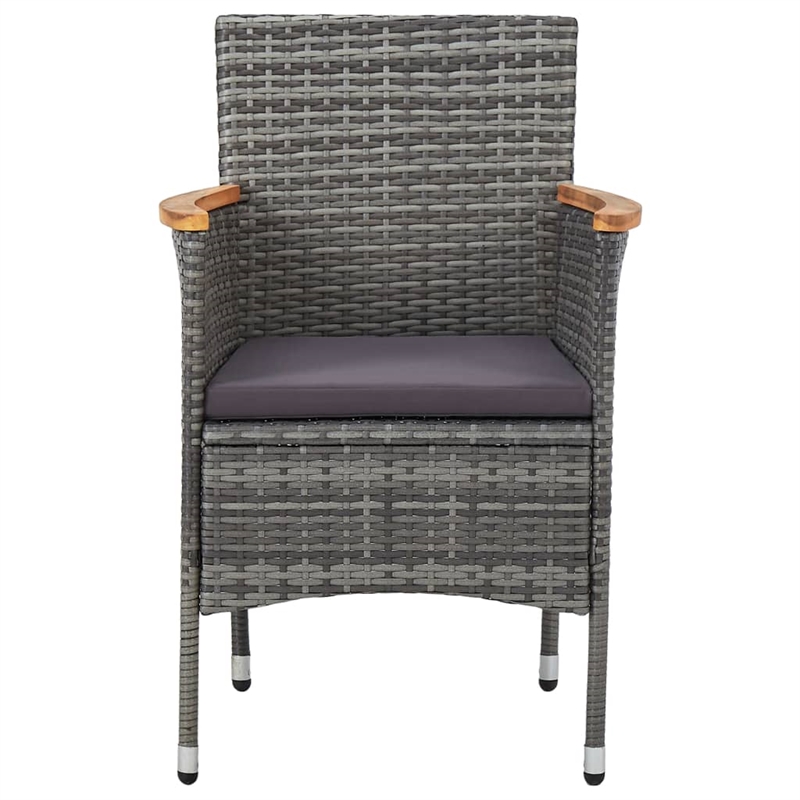 vidaXL 5 Piece Dining Set in Gray/Black/Brown