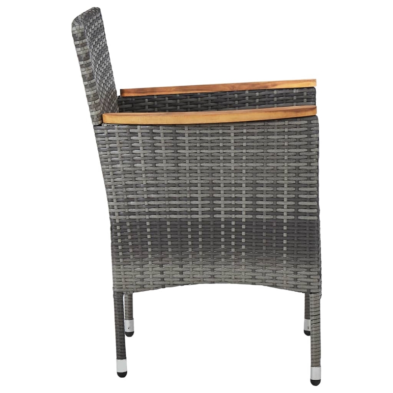 vidaXL 5 Piece Dining Set in Gray and Brown