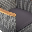 vidaXL 5 Piece Dining Set in Gray and Brown
