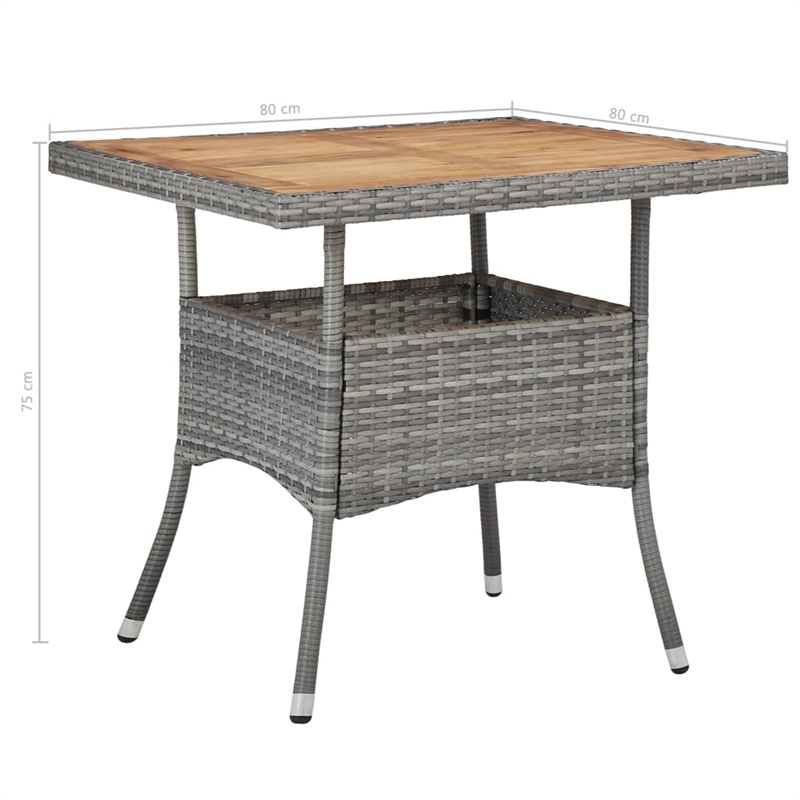 vidaXL 5 Piece Dining Set in Gray and Brown