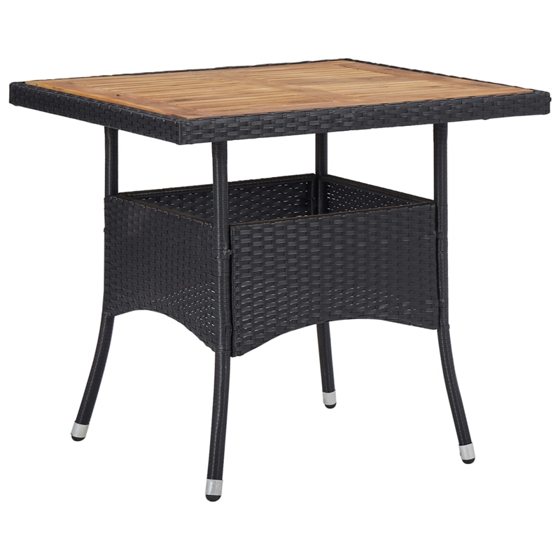 vidaXL Garden Dining Set in Black/Cream White