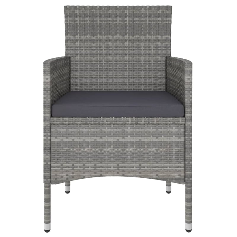 vidaXL 5 Piece Garden Dining Set in Gray