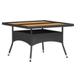 vidaXL Garden Dining Set in Black and Cream White