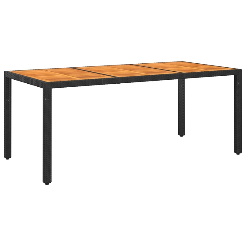 vidaXL Garden Dining Set in Black/Cream White