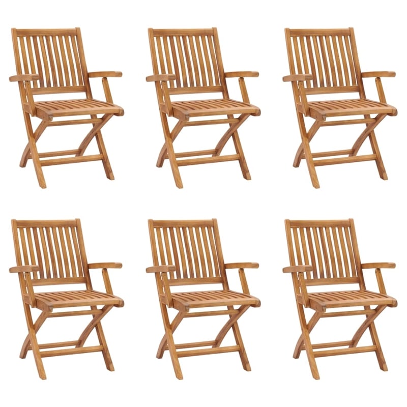 vidaXL Garden Dining Set Warm Teak in Brown