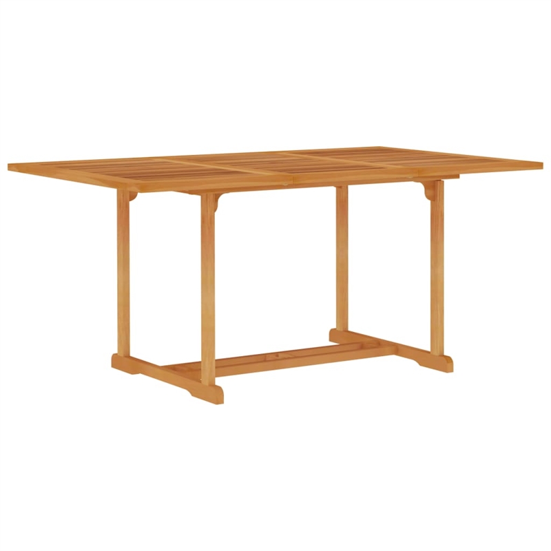 vidaXL Finely Sanded Teak Hardwood Garden Dining Set in Warm Brown