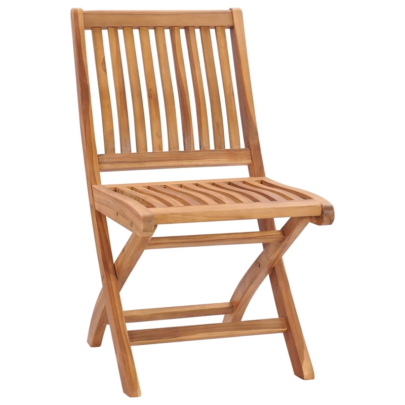 vidaXL Finely Sanded Teak Hardwood Garden Dining Set in Warm Brown