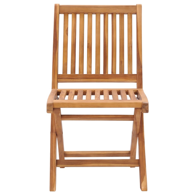 vidaXL Finely Sanded Teak Hardwood Garden Dining Set in Warm Brown