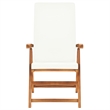 vidaXL Garden Dining Set in Cream White/Teak