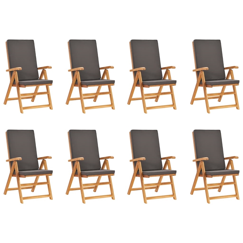 vidaXL Garden Dining Set in Gray and Teak