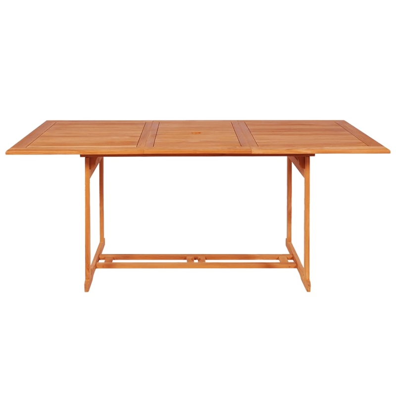 vidaXL Solid Teak Wood Large Durable Garden Dining Set in Warm Brown