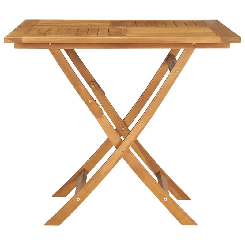 vidaXL Fine Sanded Teak Hardwood Garden Dining Set in Warm Brown