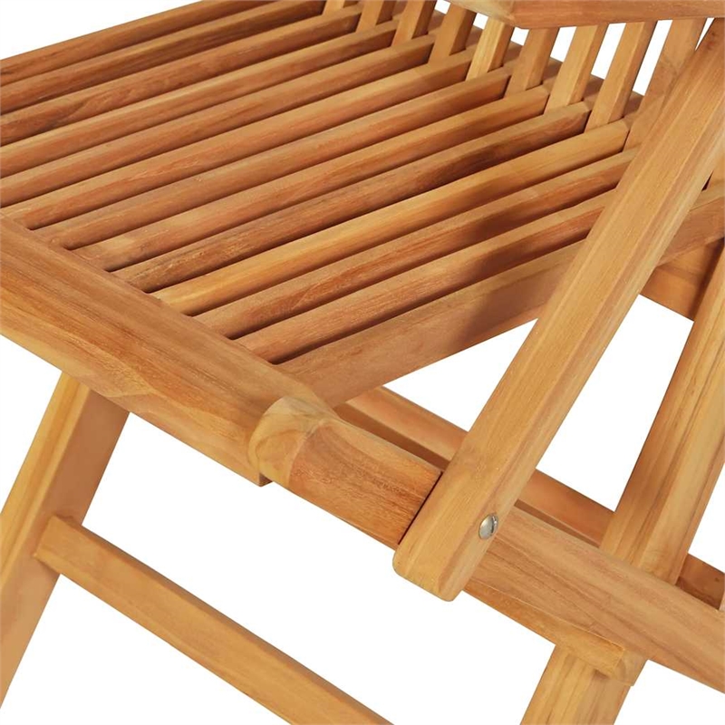 vidaXL Solid Teak Wood Medium Extendable Garden Dining Set in Warm Brown