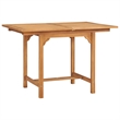 vidaXL Solid Teak Wood Medium Extendable Garden Dining Set in Warm Brown