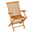 vidaXL Solid Teak Wood Medium Extendable Garden Dining Set in Warm Brown