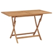 vidaXL Solid Teak Wood Medium Foldable Garden Dining Set in Warm Brown