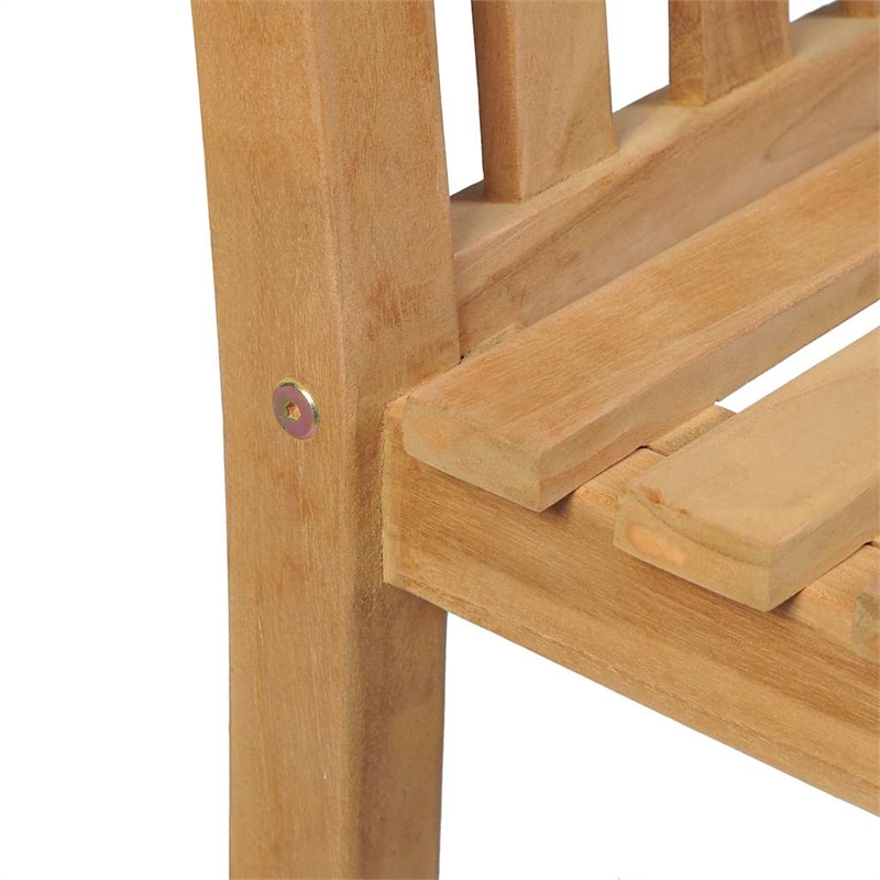 vidaXL Fine Sanded Teak Hardwood Garden Dining Set in Natural Teak