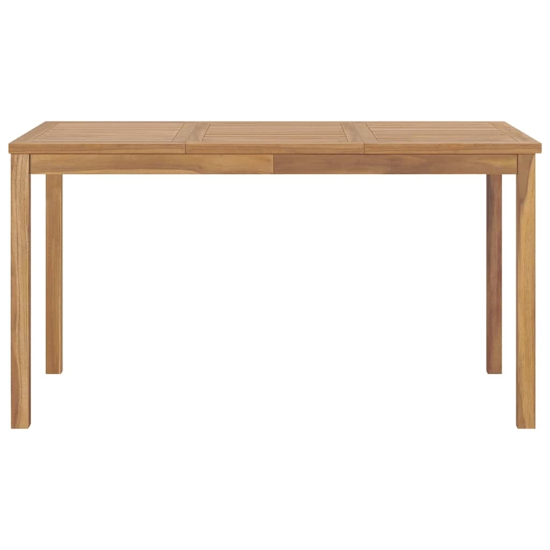 vidaXL Fine Sanded Teak Hardwood Garden Dining Set in Natural Teak