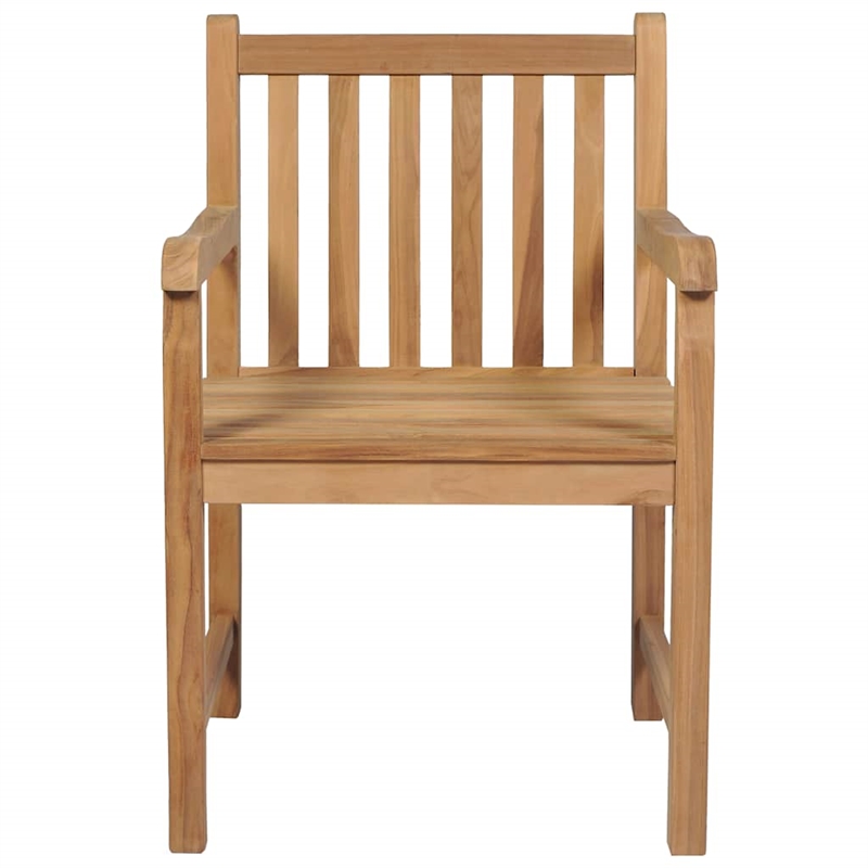 vidaXL Fine Sanded Teak Hardwood Garden Dining Set in Natural Teak