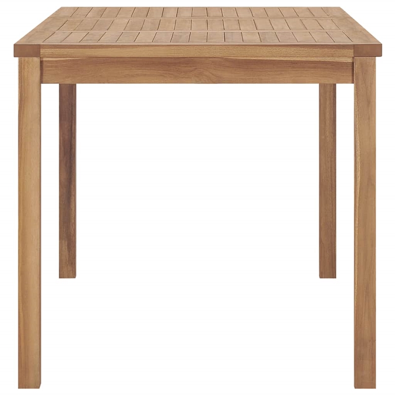 vidaXL Fine Sanded Teak Hardwood Garden Dining Set in Natural Teak