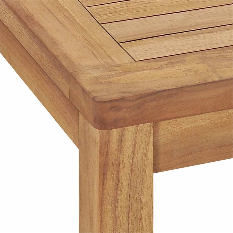 vidaXL Fine Sanded Teak Hardwood Garden Dining Set in Natural Teak