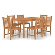vidaXL Solid Teak Wood Garden Dining Set in Warm Teak