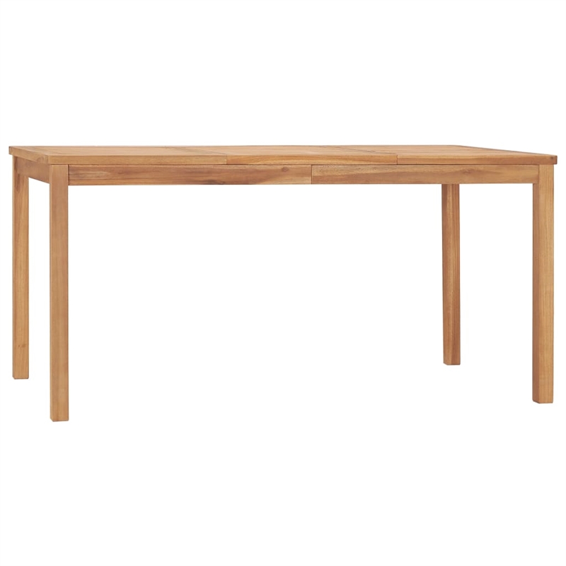 vidaXL Solid Teak Wood Standard Garden Dining Set in Warm Brown