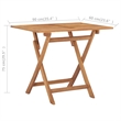 vidaXL Fine Sanded Teak Hardwood Medium Outdoor Dining Set in Natural Teak