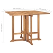 vidaXL 5 Piece Solid Teak Wood Foldable Outdoor Dining Set in Teak
