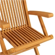 vidaXL 5 Piece Solid Teak Wood Foldable Outdoor Dining Set in Teak